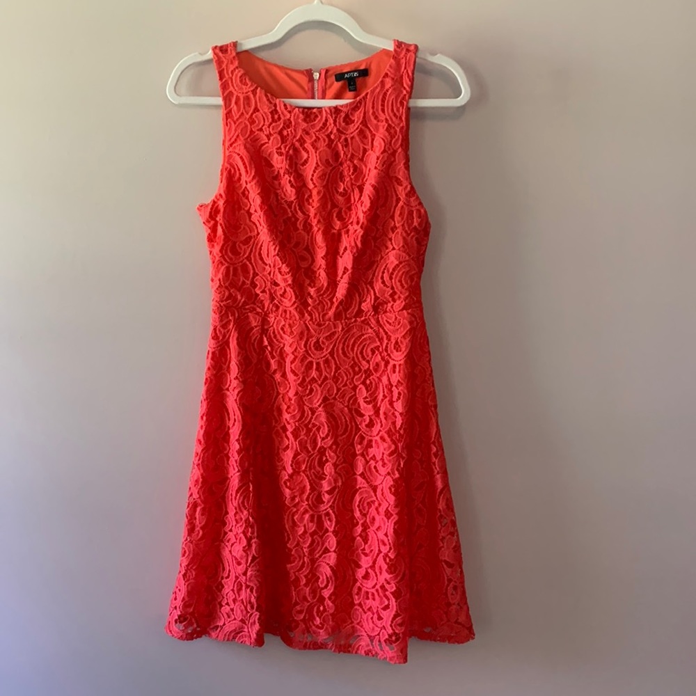 APT.9 Coral/Red Cocktail Dress